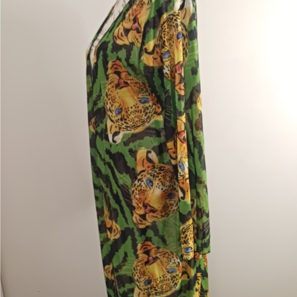 Unbranded Womens Cardigan Cover Up Duster Tiger Animal Print Sheer